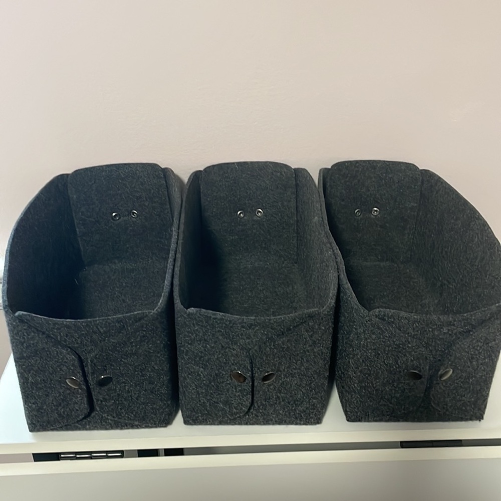 3 Handcrafted Felt CD Holders. CD Storage Organizers